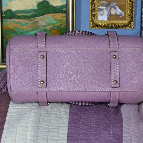 Dooney & Bourke Small Mauve Satchel Bag Purse EUC - Picture 4 of 9